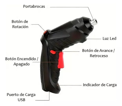 🛠️ Kit de destornillador inalámbrico de 47 piezas 🛠️